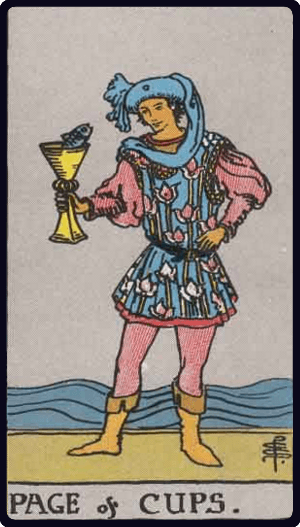 Paž Pehara tarot karta