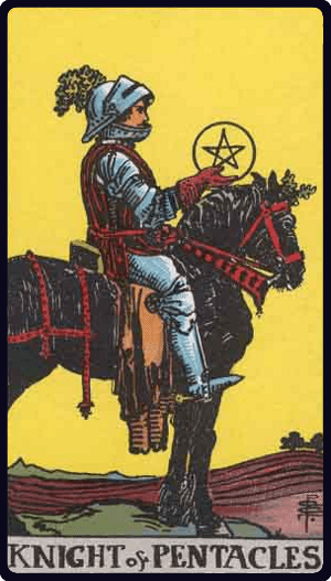 Vitez Pentakla tarot karta