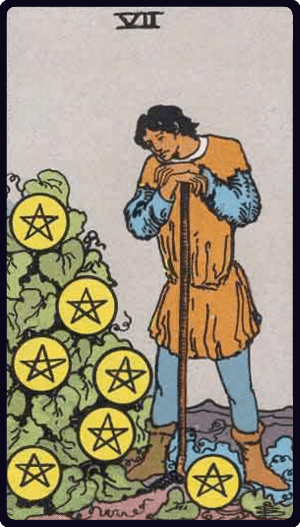 Sedmica Pentakla tarot karta