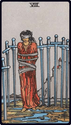 Osmica Mačeva tarot karta