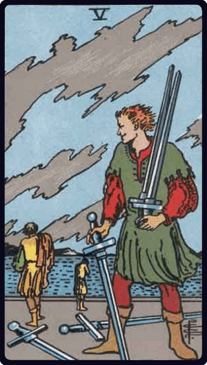 Petica Mačeva tarot karta