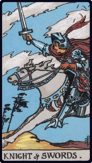Vitez Mačeva tarot karta