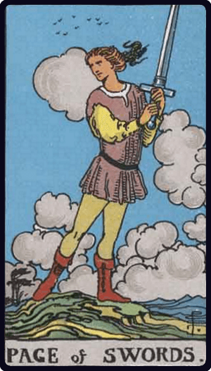 Paž Mačeva tarot karta