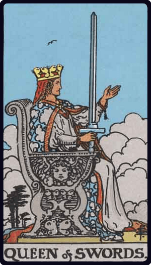 Kraljica Mačeva tarot karta