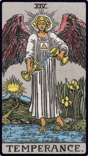 Umerenost tarot karta
