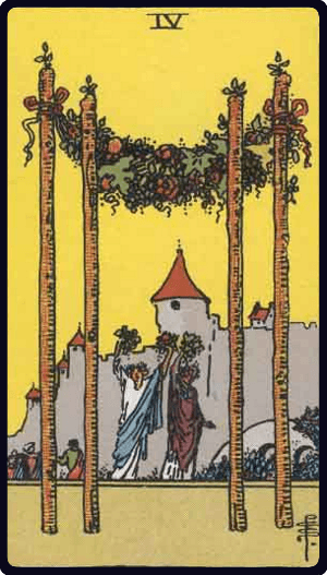 Četvorka Štapova tarot karta