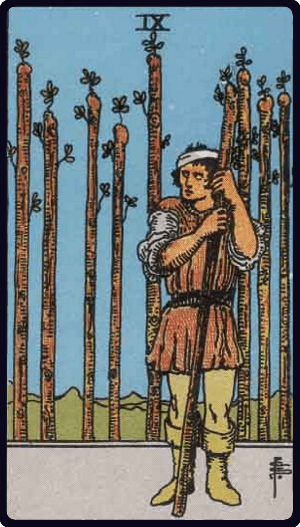 Devetka Štapova tarot karta