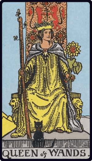 Kraljica Štapova tarot karta